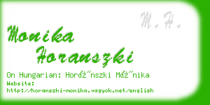 monika horanszki business card